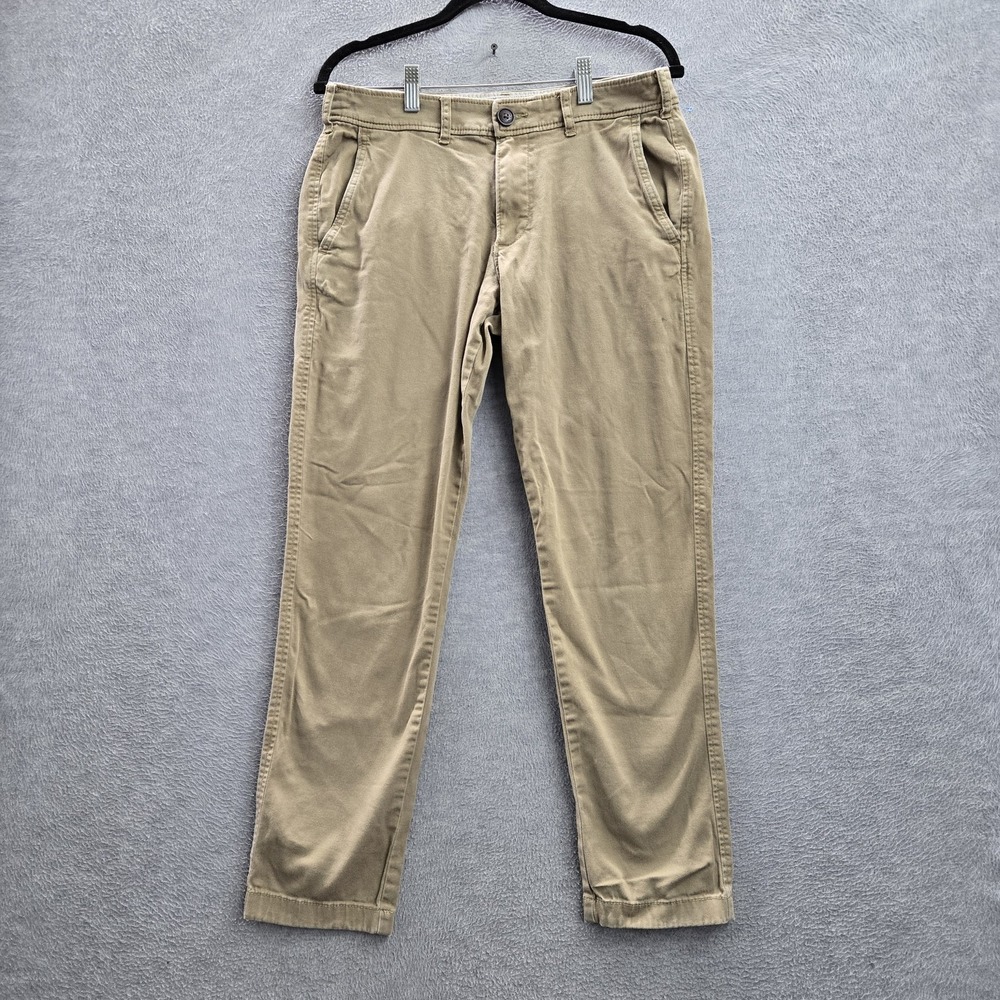 Abercrombie & Fitch Men Pants 30X30 Khaki Chino Twill 30" Inseam